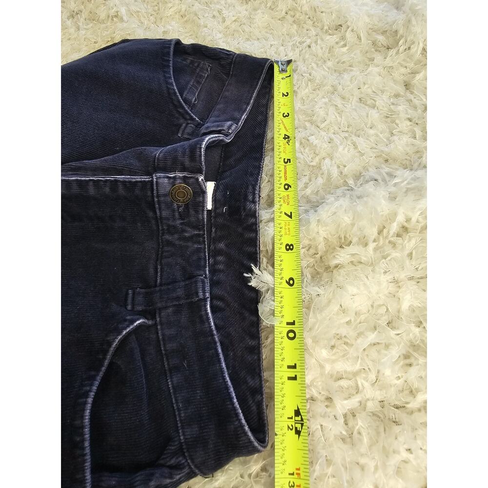 Corduroy Pants Womens 6P Blue Bootcut Flare Cords Mid Rise Distressed Grunge Fit - Picture 4 of 9